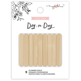 Day-To-Day Planner Discs 1.75" Wood