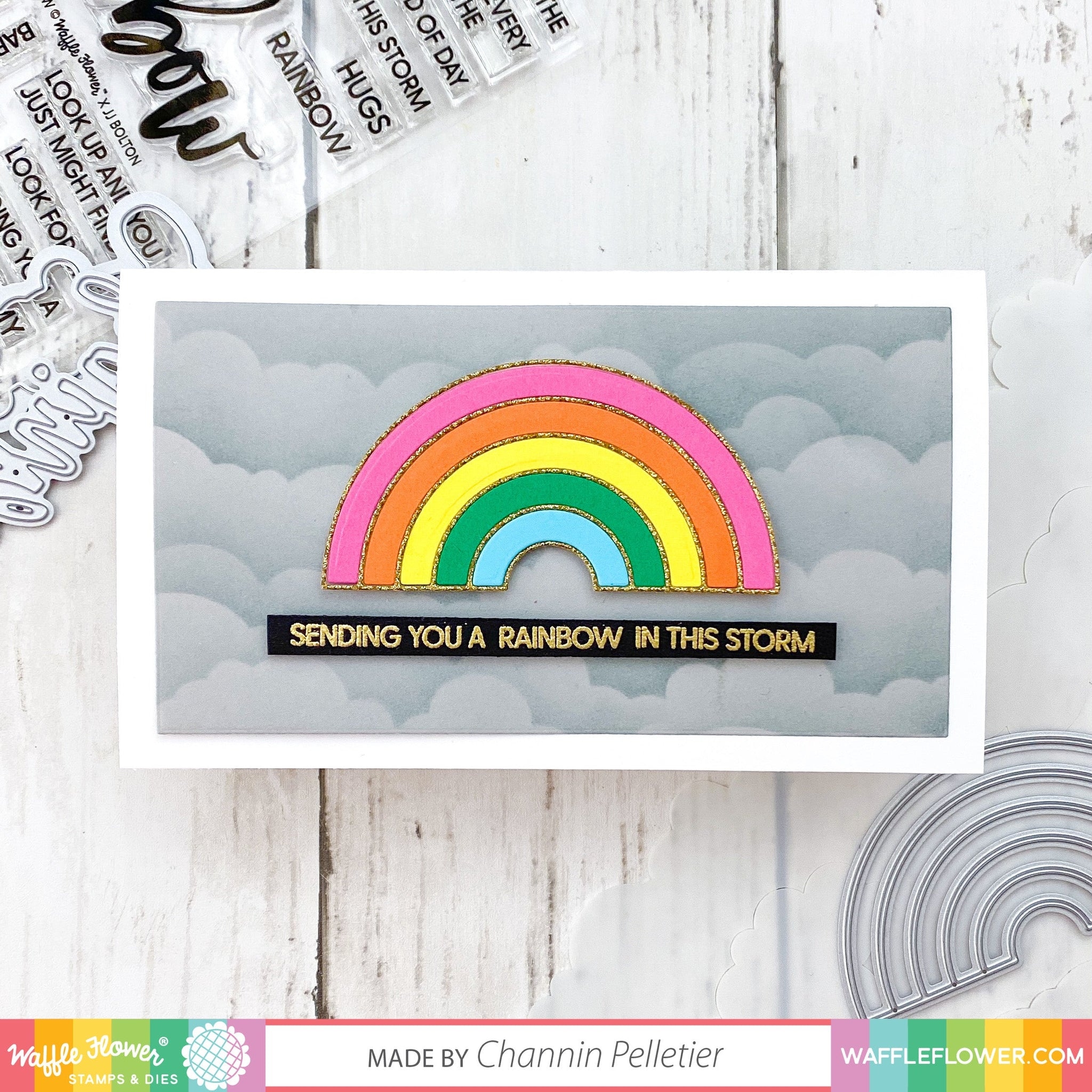 Outlined Rainbow Die