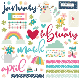 12-Month Memory Calendar Color Vibe