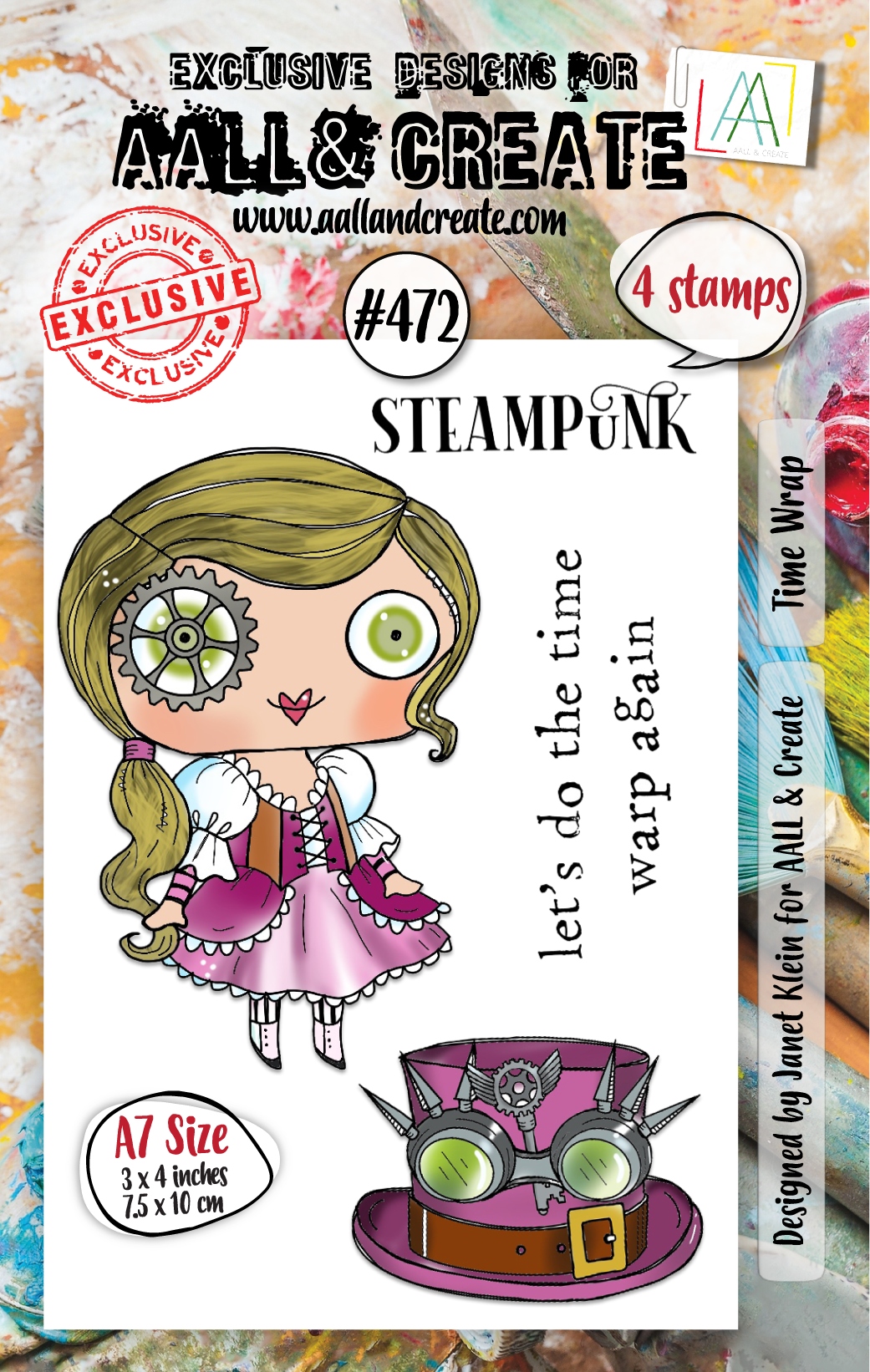 #0472 Time Warp A7 Clear Stamp Set