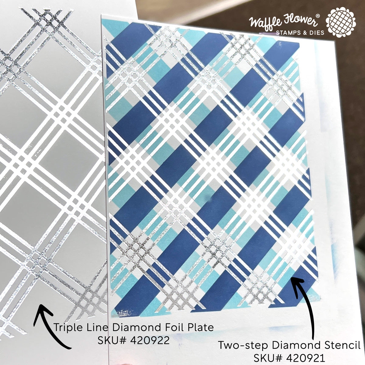 Triple Line Diamond Foil Plate