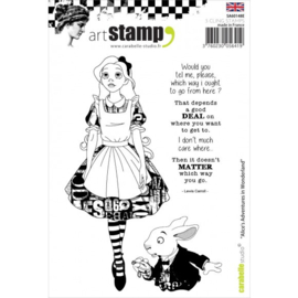 Cling stamp A6 alice's adventures in wonderland