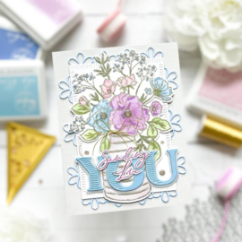 Inky Bouquet Layering Stencils 4.25"X5.25"