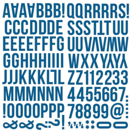 Color Vibe Foam Alpha Stickers 6"X12" Navy