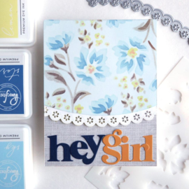 Stencils Fancy Floral Print Layering