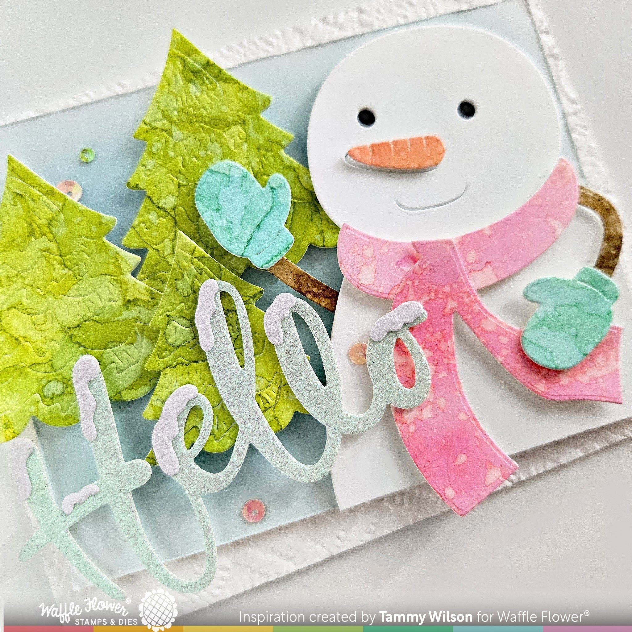 Snowcapped Hello Word Die