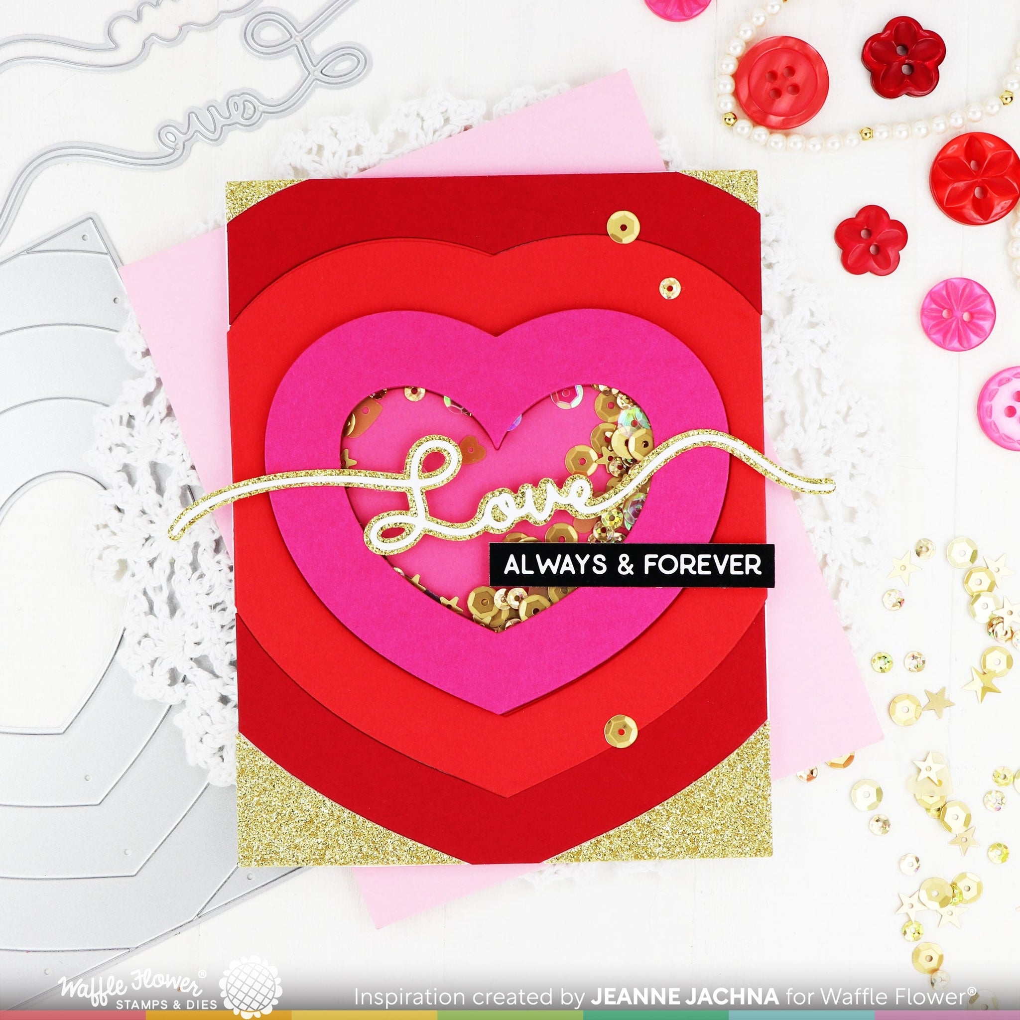 Gradient Heart Panel Die