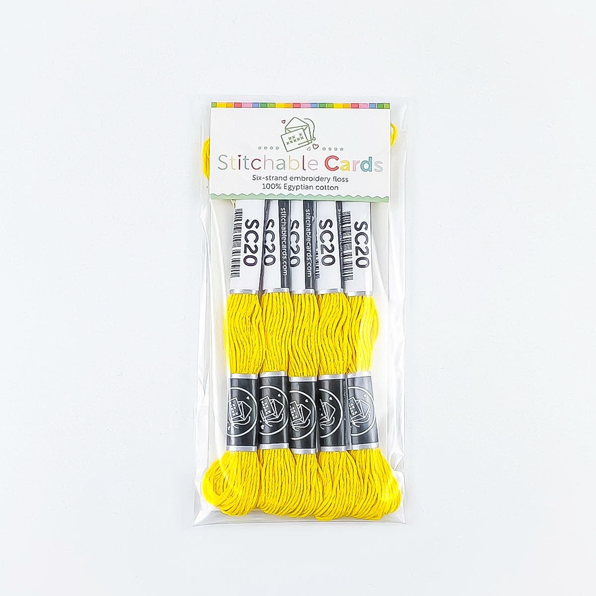 SC20 Embroidery Floss - Bright Yellow 5/pk