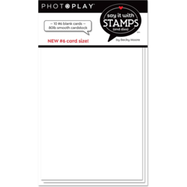 Say It With Stamps Scored Card #6 Blank White