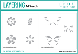 You Give Me Butterflies Layering Stencil