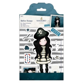 Gorjuss Large Rubber Stamps - Piracy