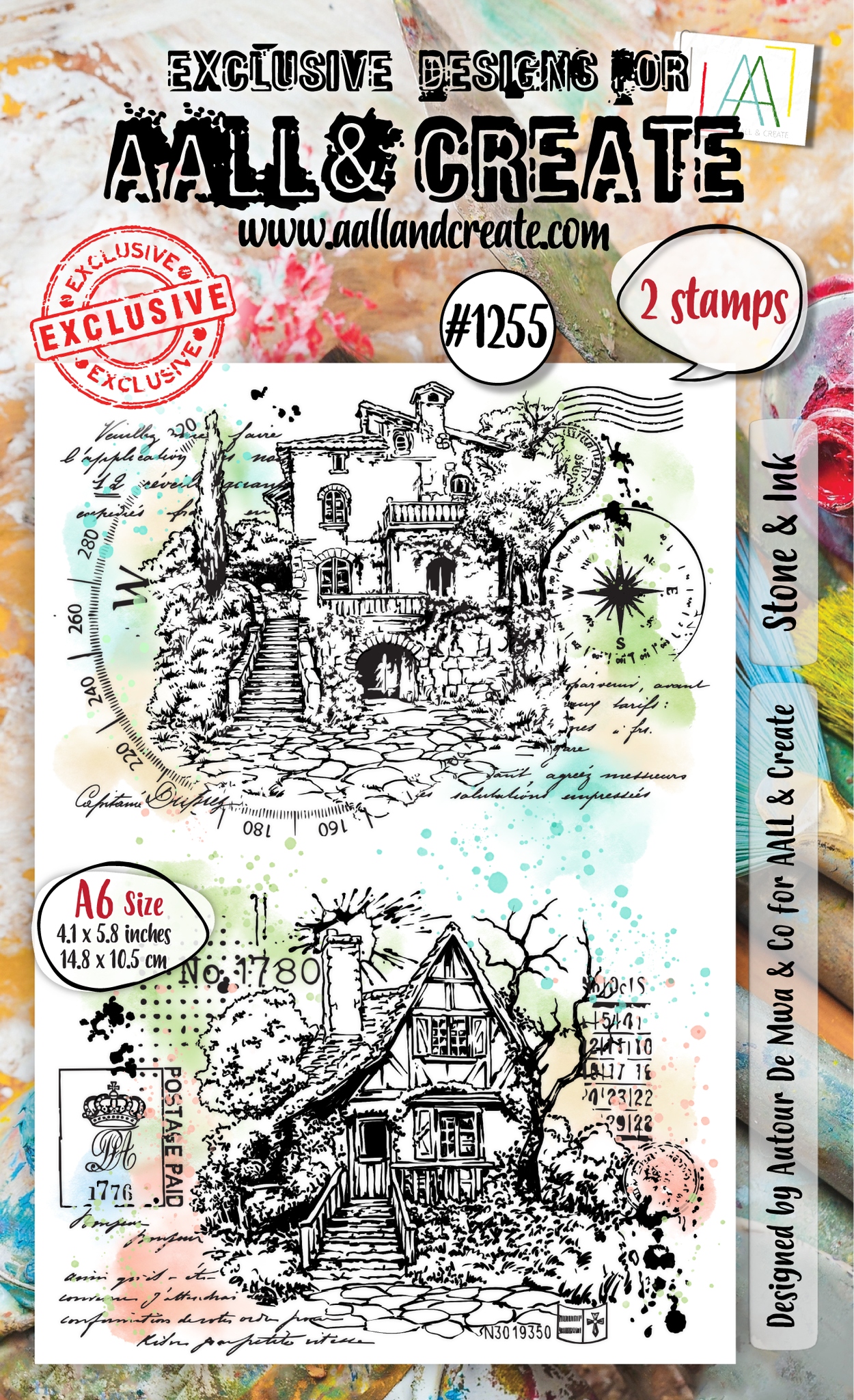 #1255 Stone & Ink A6 Stamp Set