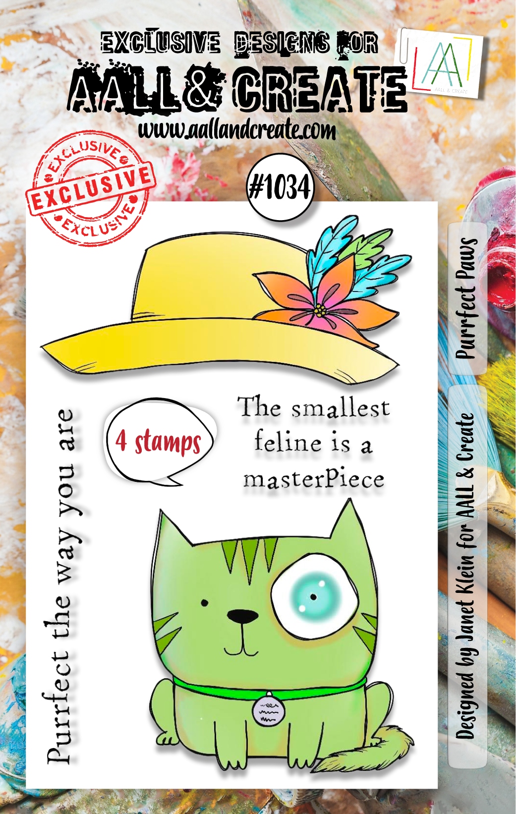 #1034 Purrfect Paws A7 Stamp