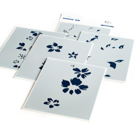 Seamless Floral Panel Stencils A2