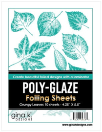 Grungy Leaves Poly-Glaze Foiling Sheets
