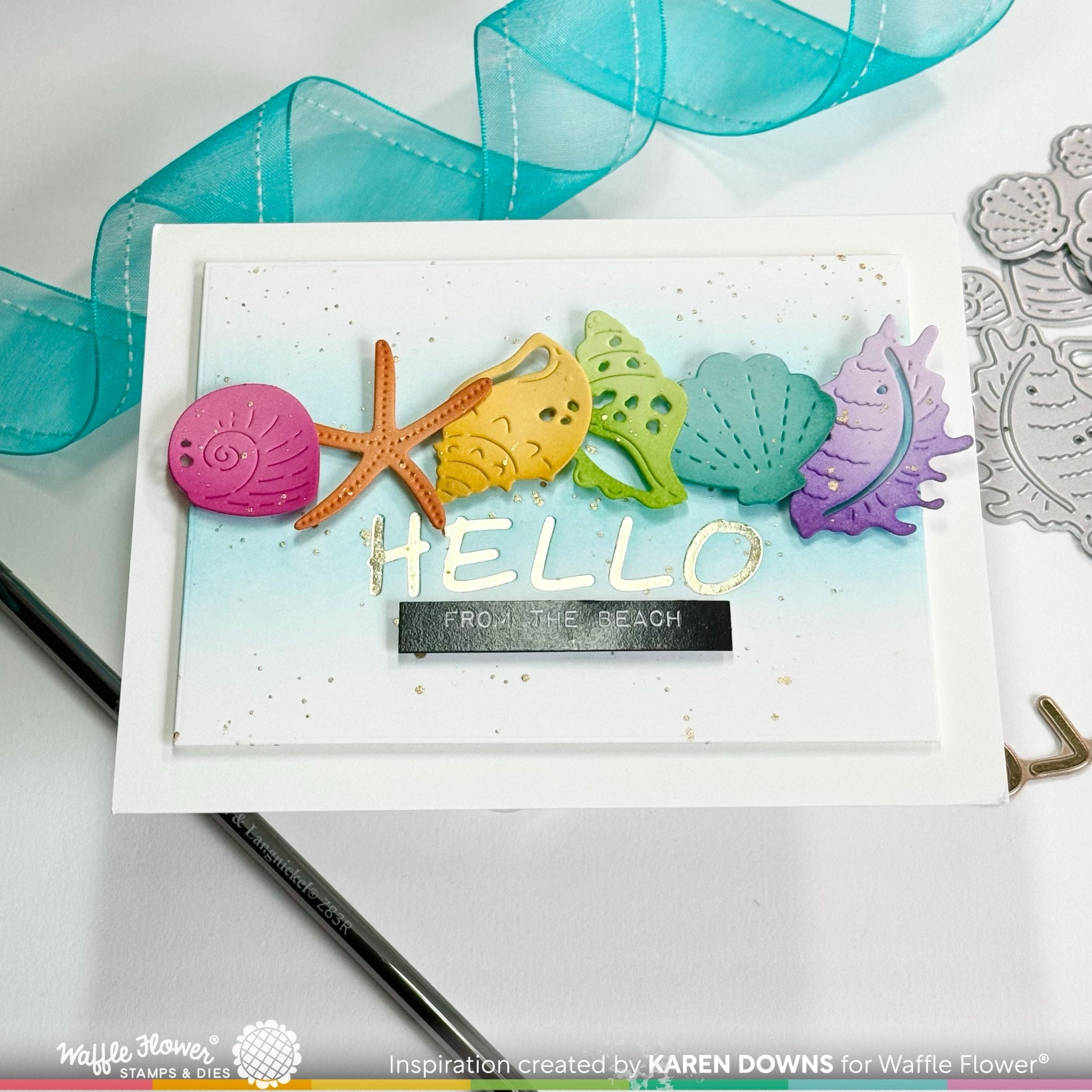 Beach Days Hello Foil Plate