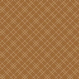 Patterned single-sided brown plaid