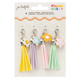 Flower Child Enamel Charm Tassels