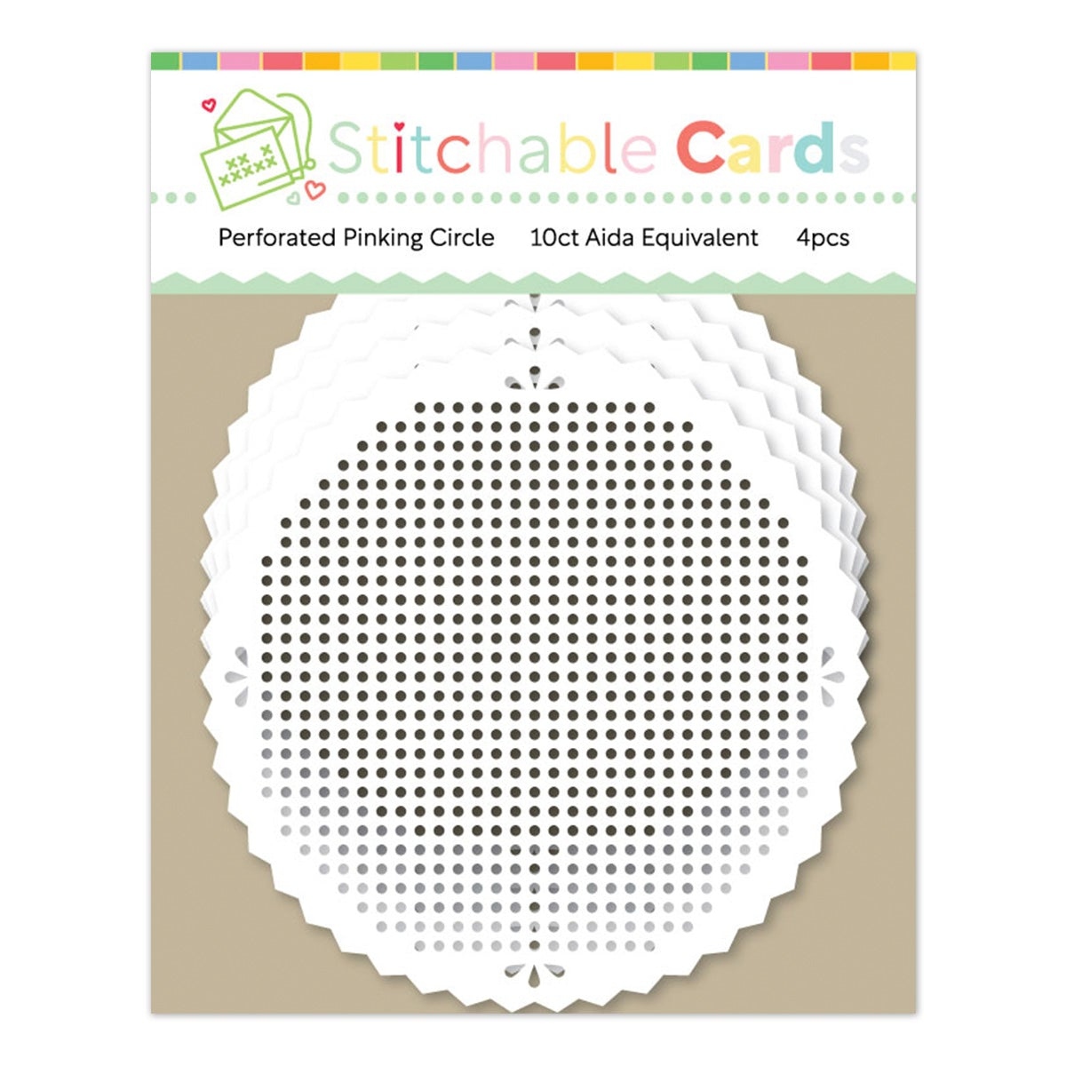 Perforated Pinking Circle Shapes