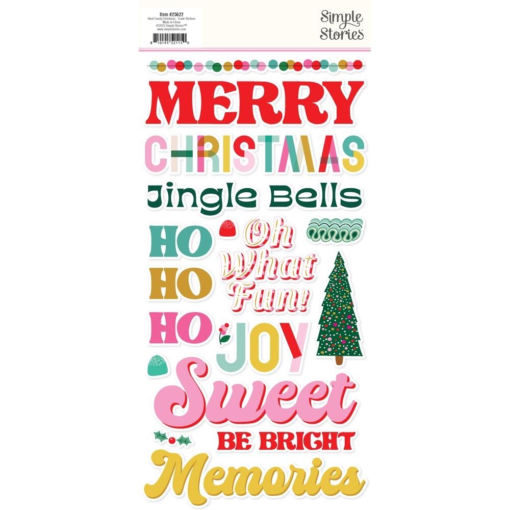 Hard Candy Christmas Foam Stickers