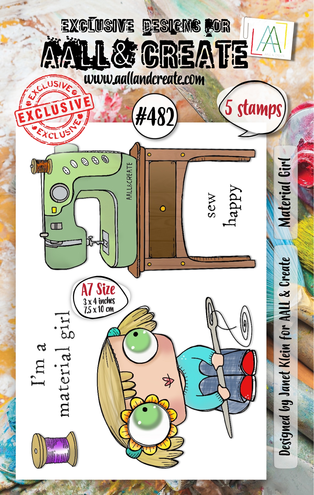#0482 Material Girl A7 Clear Stamp Set