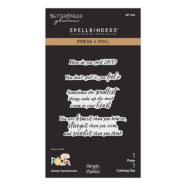 Sweet Sentiments BetterPress Plate & Die Set