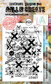 #0554 Lined Cross A6 Clear Stamp Set