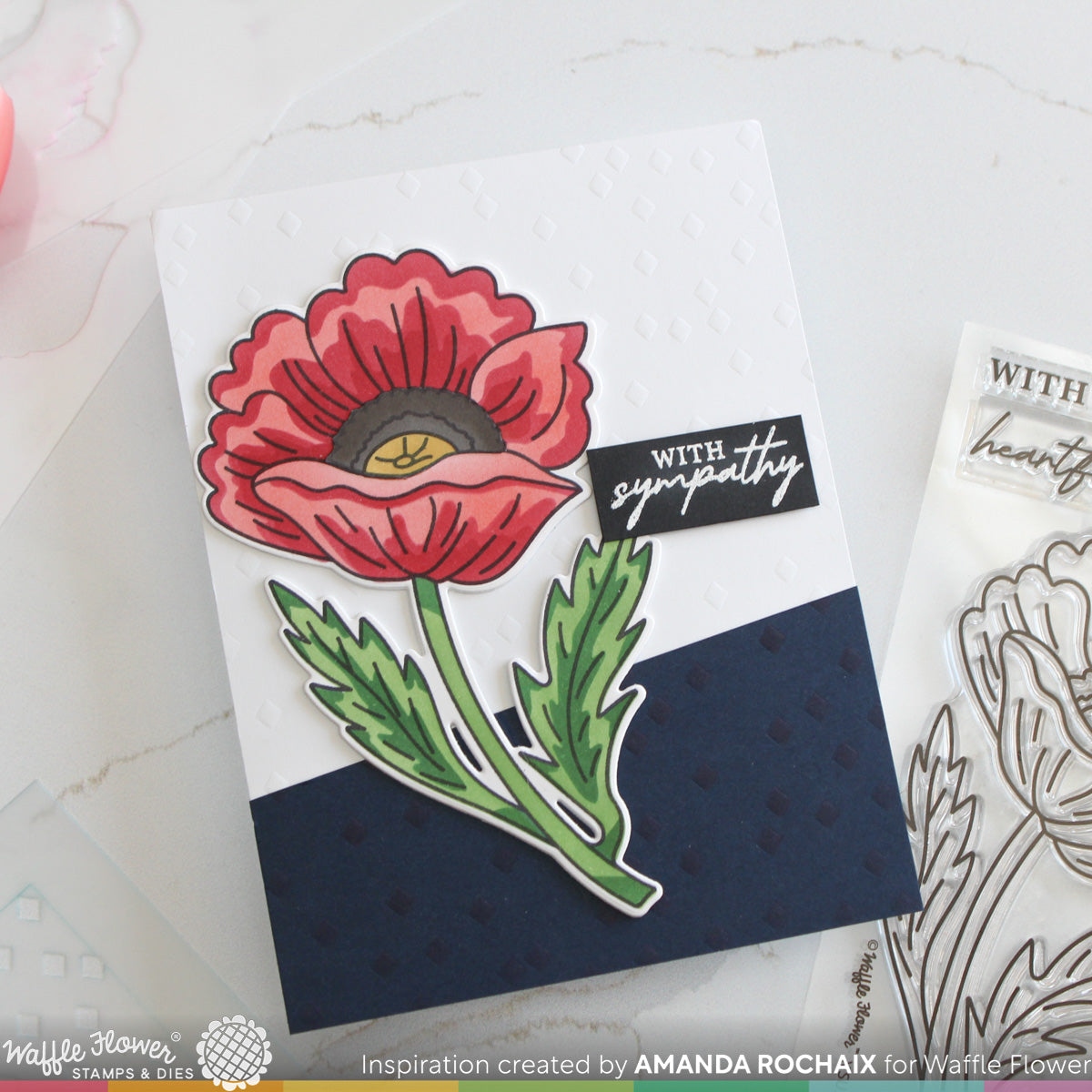Sketched Poppy Matching Die