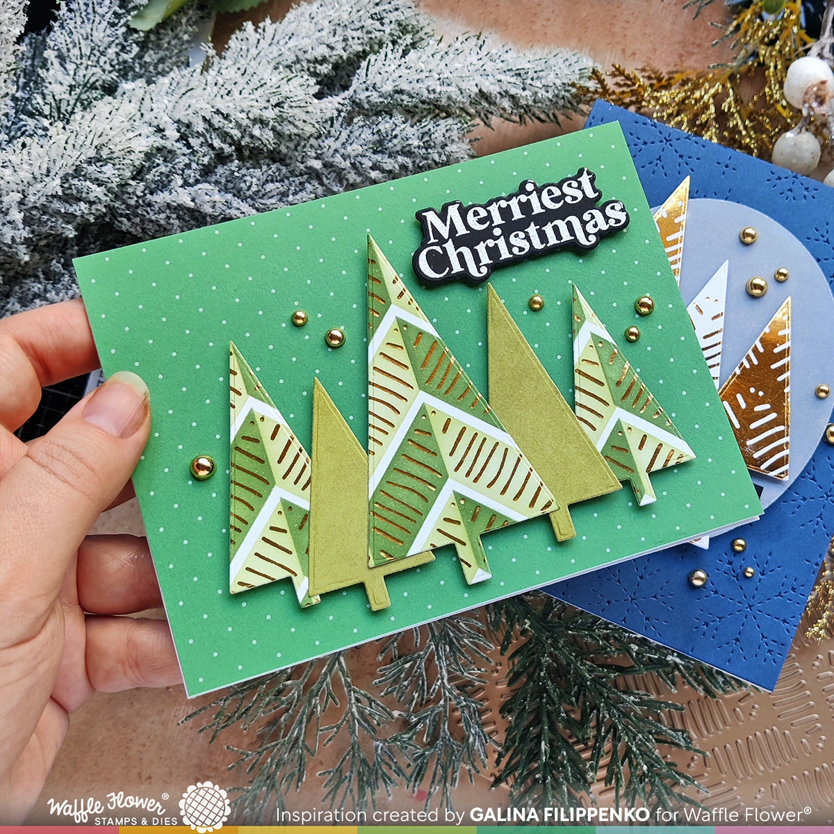 Doodled Chevron Foil Plate