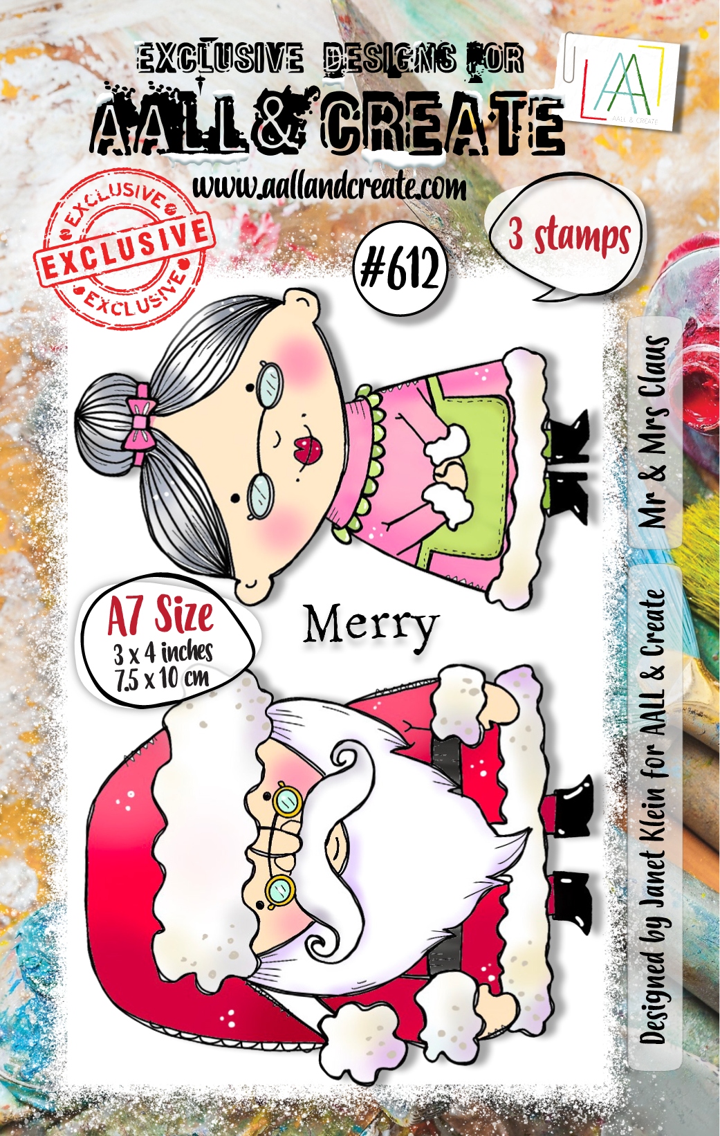 #0612 Mr & Mrs Claus A7 Clear Stamp Set