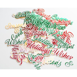 Die Set Brushed Sentiments Holiday