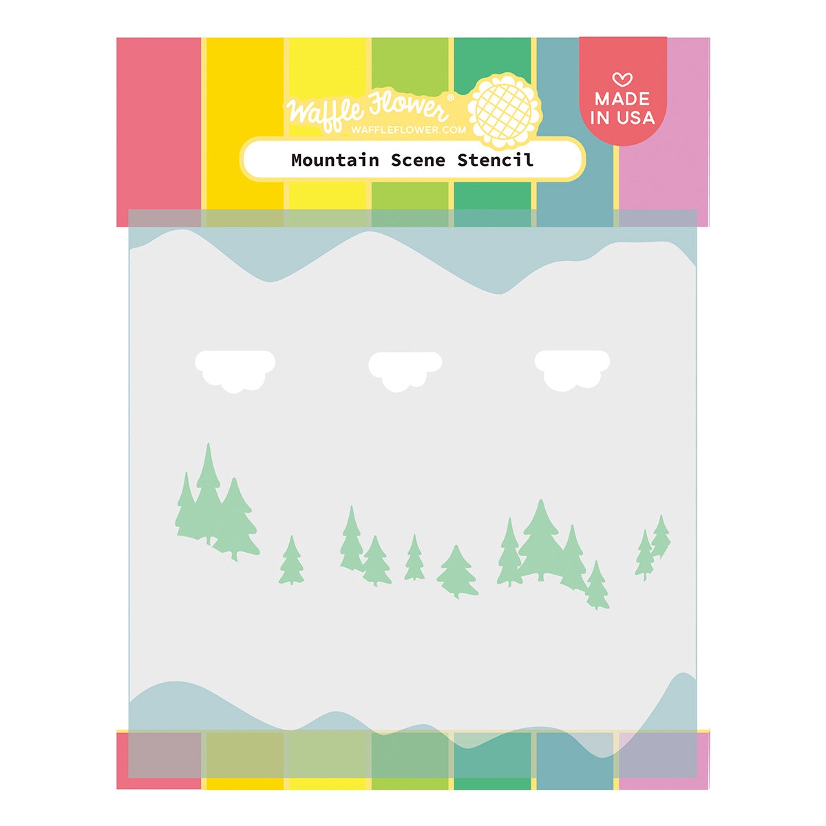 Keeway's Mountain Scene Stencil