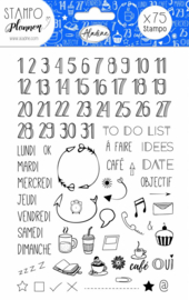Foam Stamps Planner Numbers