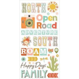 Open Road Foam Stickers