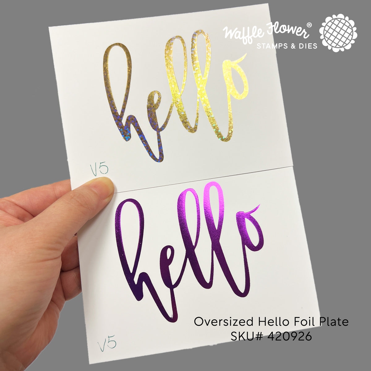 Oversized Hello Foil Plate