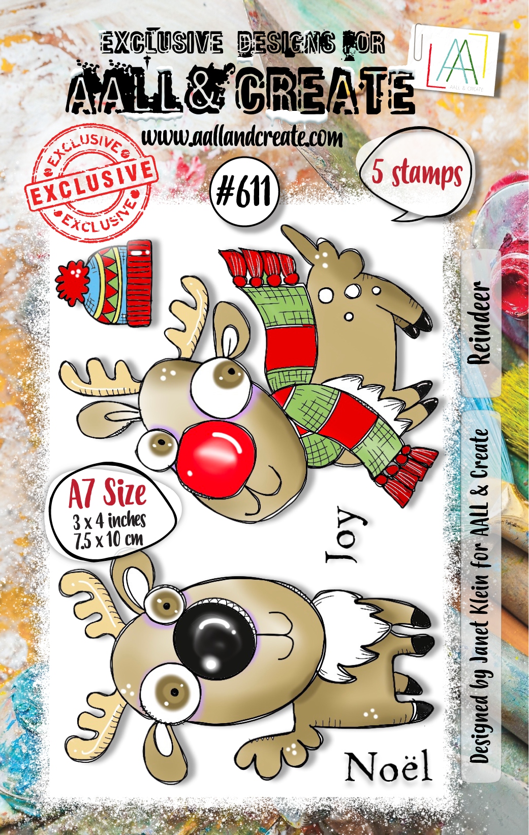 #0611 Reindeer A7 Clear Stamp Set