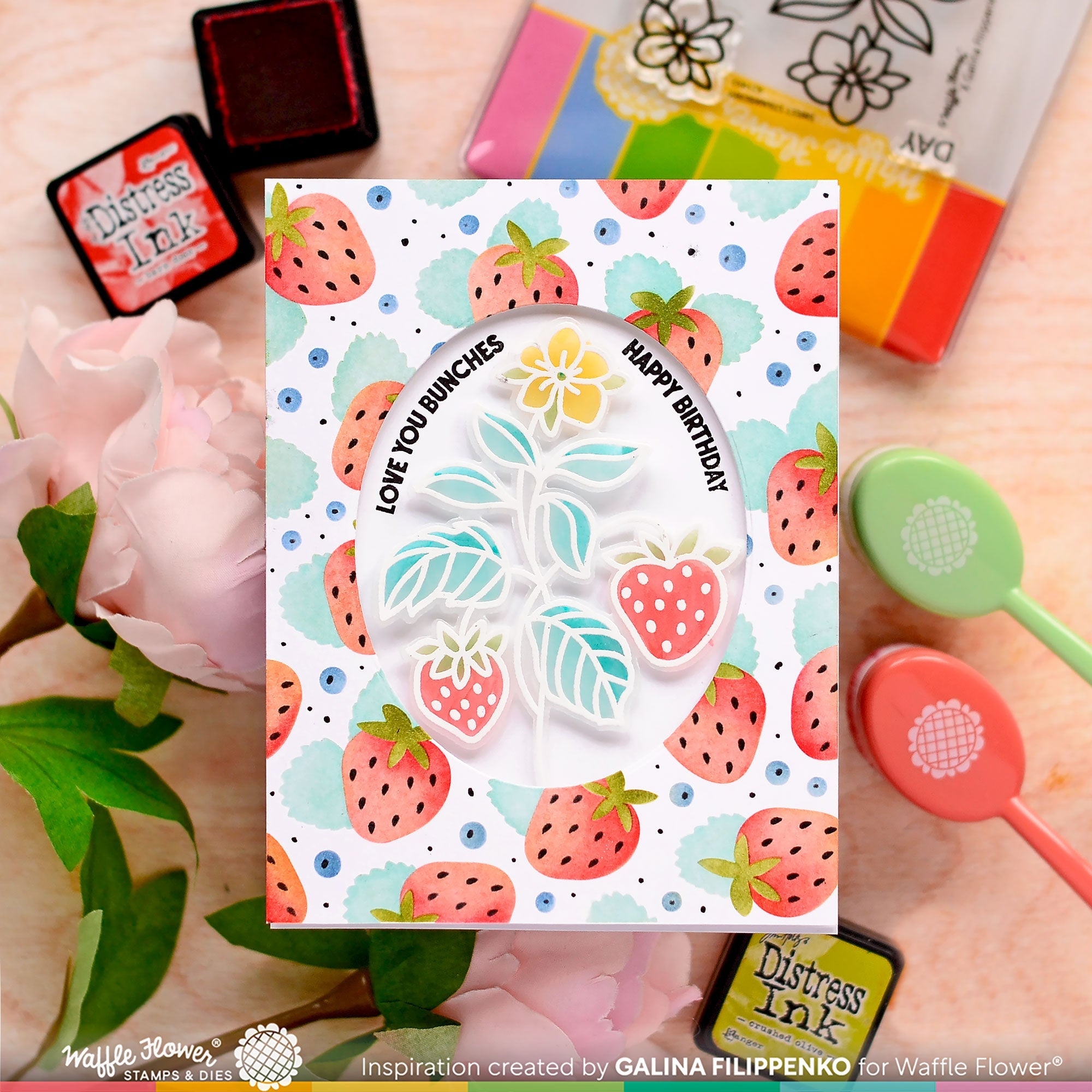 Sweet Strawberry Coloring Stencil