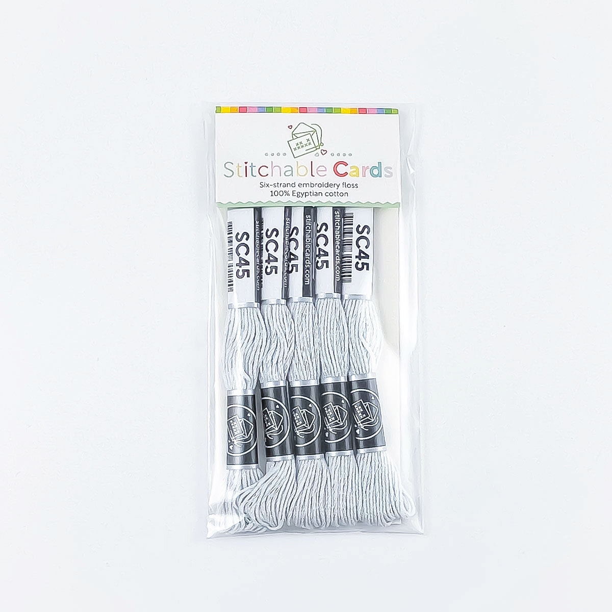 SC45 Embroidery Floss - Palest Gray 5/pk