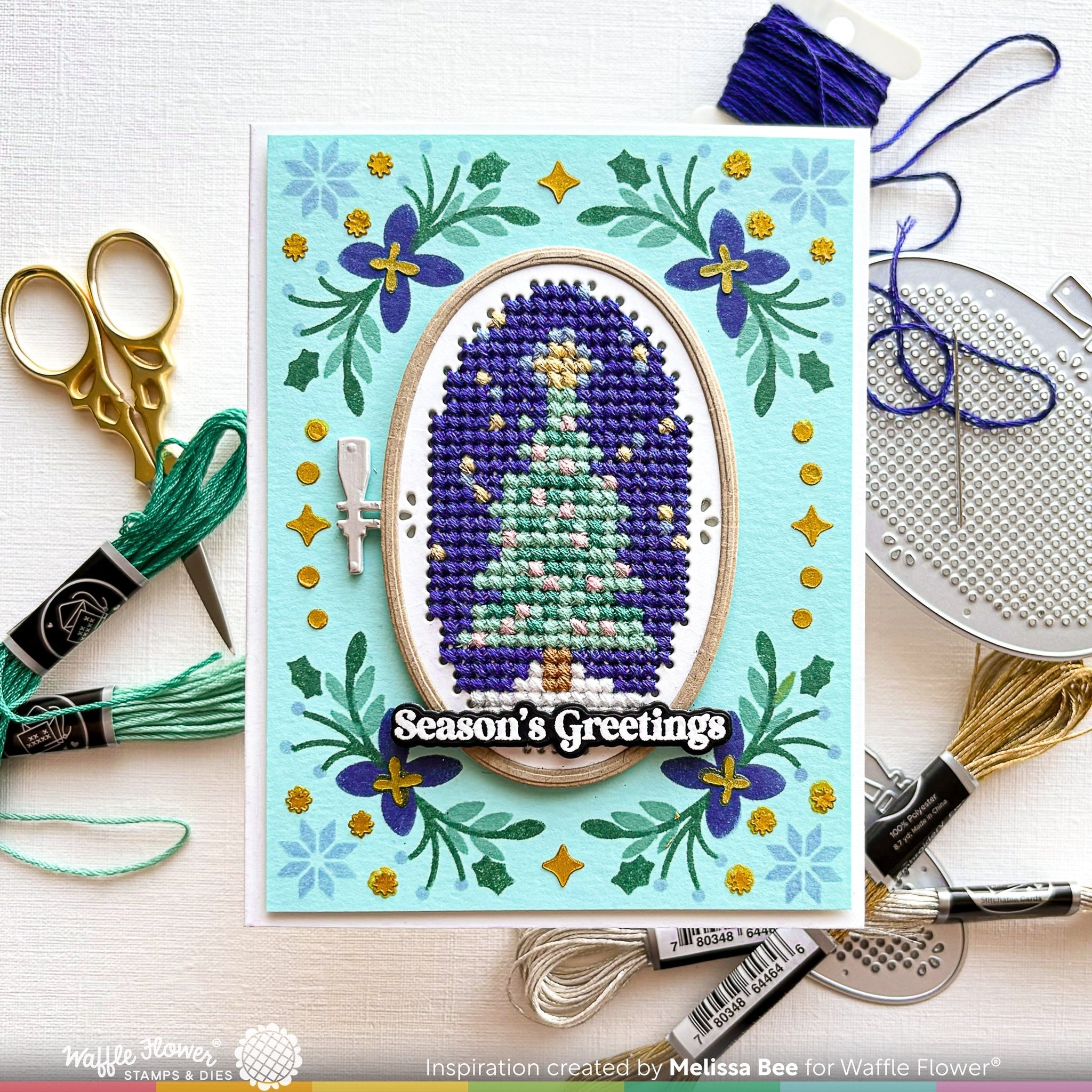 Stitchable Oval Hoops Die