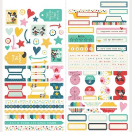 Say Cheese Happiest Place Basics Cardstock Stickers 12"X12"