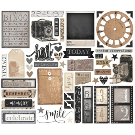 Simple Vintage Essentials Bits & Pieces Die-Cuts Captured