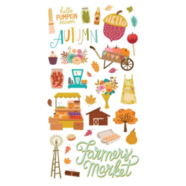 Harvest Market Chipboard Stickers