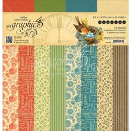 Seasons Patterns & Solids Paper Pad 12x12 Inch