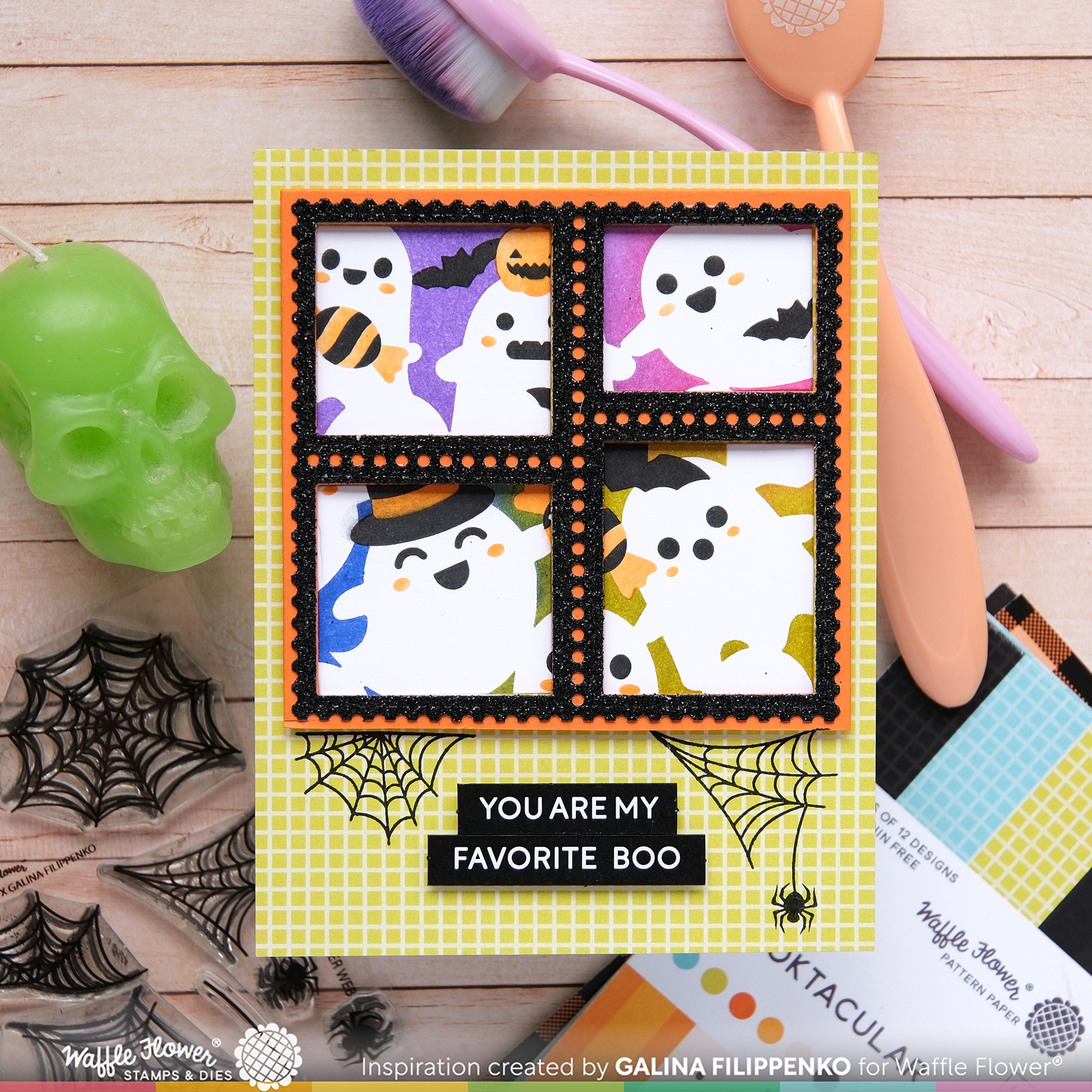 Postage Collage Spider Web Stamp Set