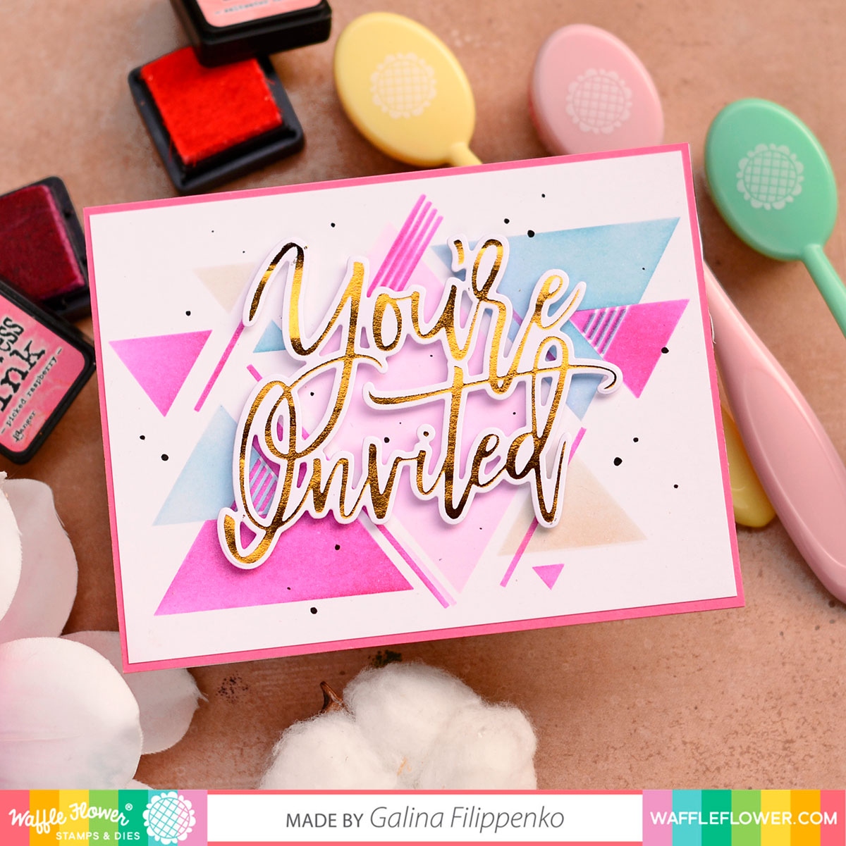 Oversized You're Invited Foil Plate