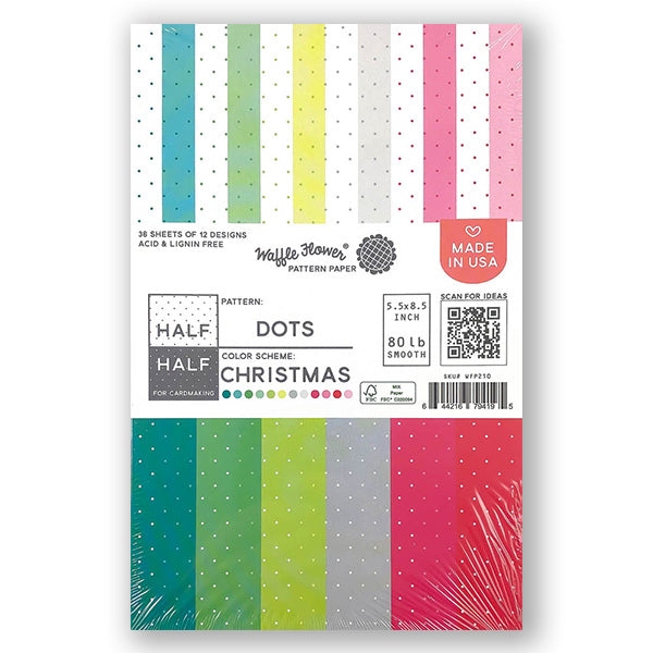Christmas Paper Pad Half-Half Dots