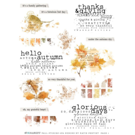 Fall Stories Rub-On Transfer Set 6"X8"