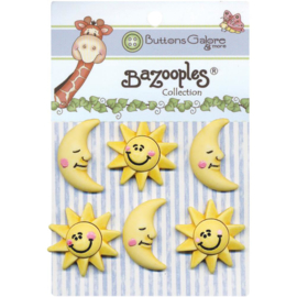 BaZooples Buttons The Sun & Moon