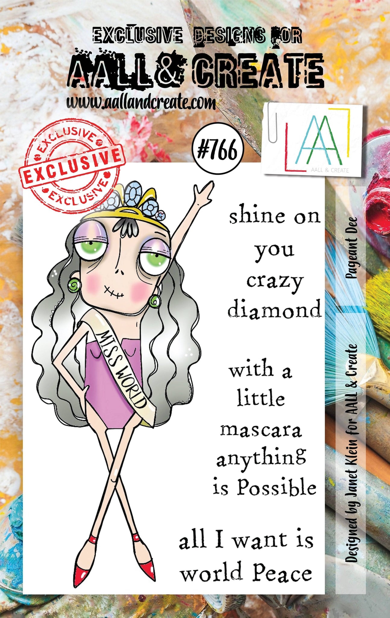 #0766 Pageant Dee A7 Clear Stamp Set