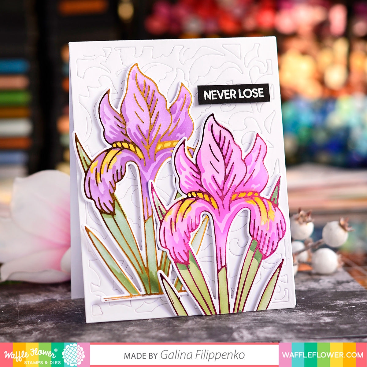 Sketched Iris Foil Plate